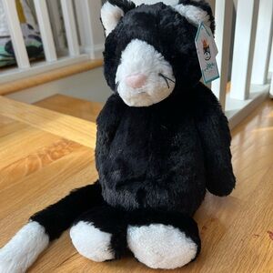 Jellycat Medium Bashful Black and White Cat